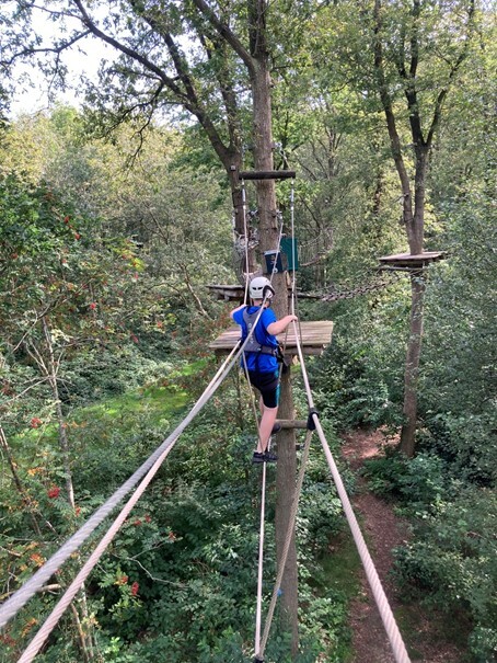 Klimmen in het klimbos